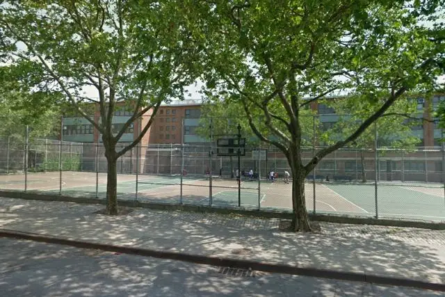 Fish Playground basketball courts, via Google Maps